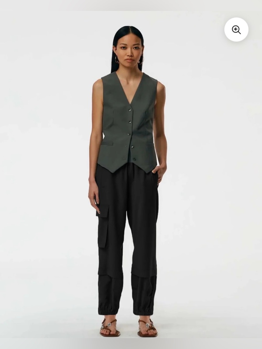 Tibi Tropical Wool Wilt Pull On Jogger